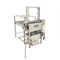 FG-K-F Semi automatic uncapping machine with heated swinging knives, with 1m tank and frame holder